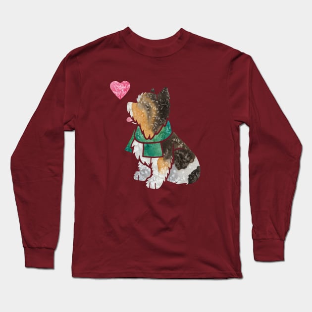 Biewer Yorkshire Terrier Long Sleeve T-Shirt by animalartbyjess